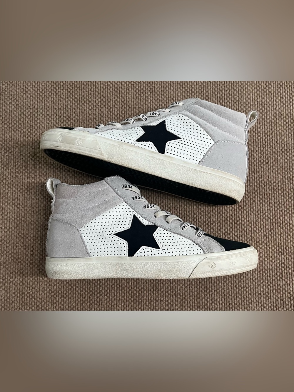 Vintage Havana Lester High Top Sneakers Factory Distressing Streetwear Size 7.5